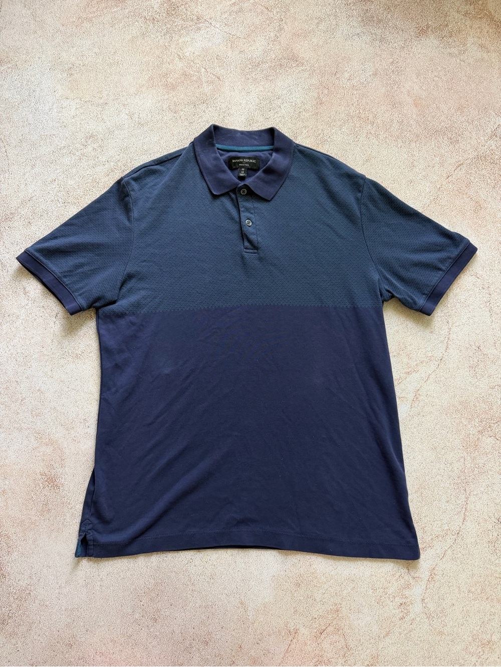 Banana Republic Men’s Two-Tone Navy Polo